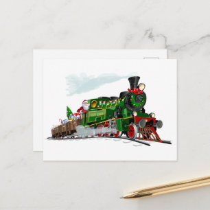 Postal Expreso del Santa Claus de dibujos animados