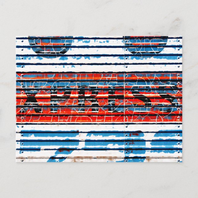 Postal "Express" - Pintura de despegado rústico (Anverso)