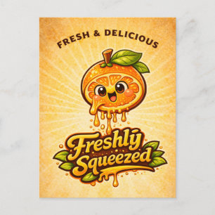 Postal Exprimido Fresco - Sintiéndose Frutal - Amantes de