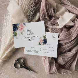 Postal Exquisito Floral de otoño Guardar la fecha