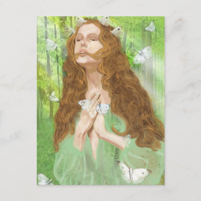 Postal Éxtasis (ninfa) (Anverso)