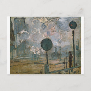 Postal Exterior de la estación Saint-Lazare (1877)