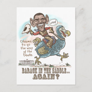 Postal Extinción 2012 del Dodo de Anti-Obama