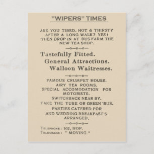 Postal Extracto de facsímil del Wipers Times 1916