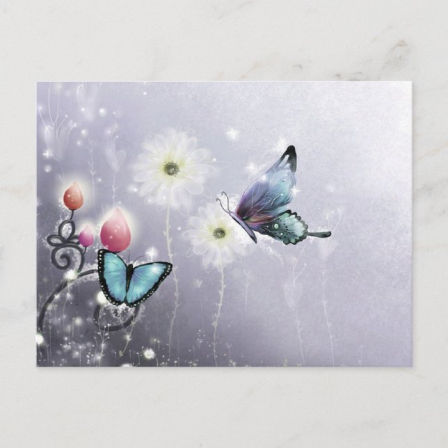 Postal Extracto de la mariposa de la lavanda (Anverso)