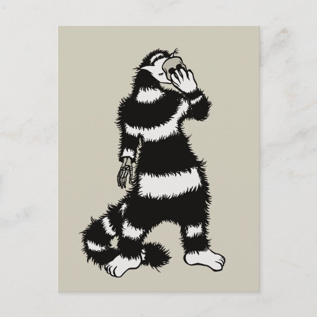 Postal Extraña Máscara De Cráneo De Gato Whimsical Gótica (Anverso)