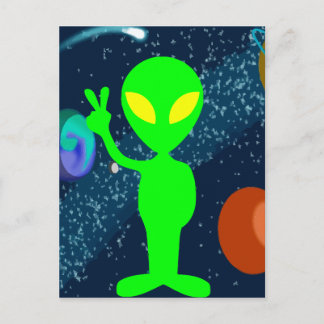 Postal Extranjero de espacio verde de la paz