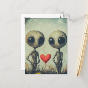 Postal Extranjeros enamorados