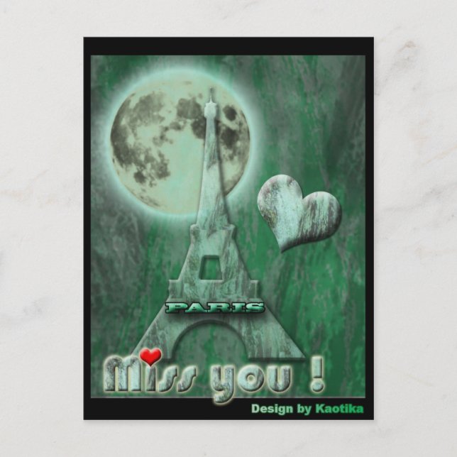 Postal Extraño París (Anverso)