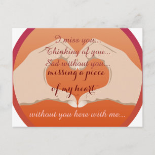 Postal Extraño Triste Corazón Solitario Roto