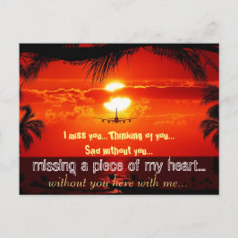 Postal Extraño Triste Corazón Solitario Roto