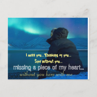 Postal Extraño Triste Corazón Solitario Roto