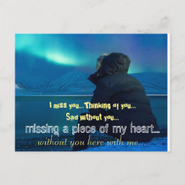 Postal Extraño Triste Corazón Solitario Roto