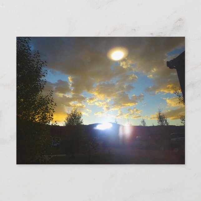 Postal Extraterrestres brillando desde un OVNI (Anverso)