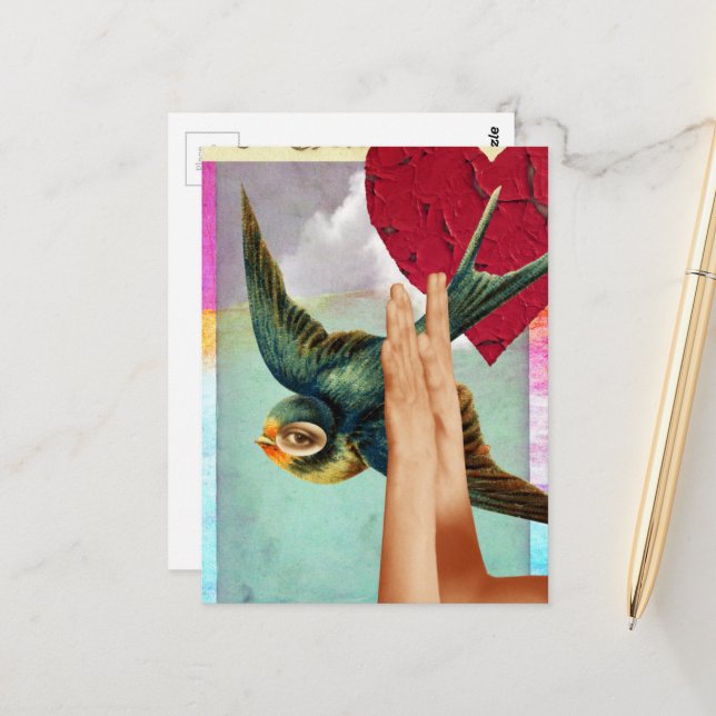 Postal Eye of the Beholder, Abstract Digital Collage (Anverso/Reverso In Situ)