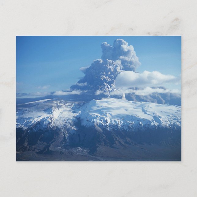 Postal Eyjafjallajökull Erupción volcánica Islandia (Anverso)