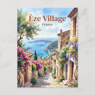 Postal Èze Francia