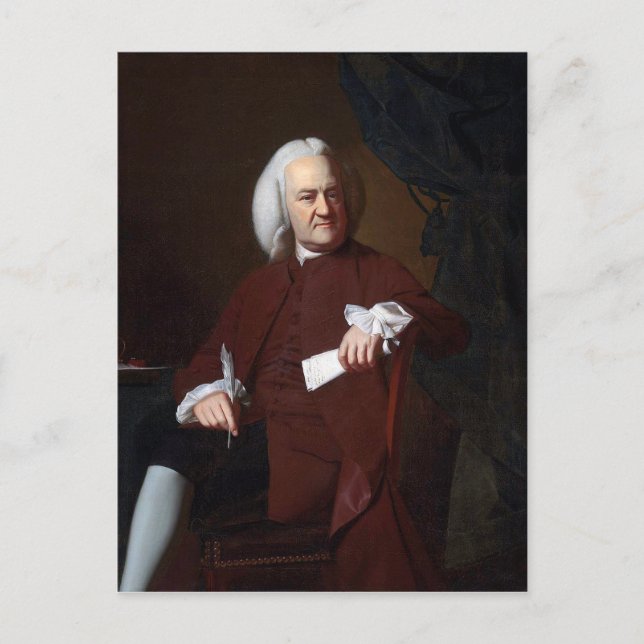 Postal Ezekiel Goldthwait, por John Singleton Copley (Anverso)