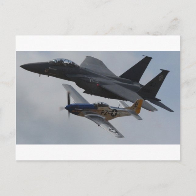 POSTAL F-15 EAGLE + P-51 MUSTANG FORMATION (Anverso)