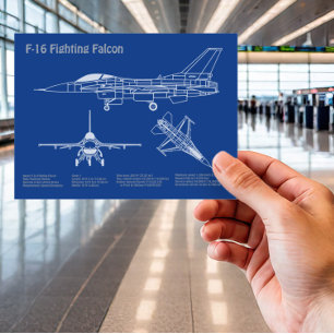 Postal F-16 Fighting Falcon - Planes de Planes de Plano d