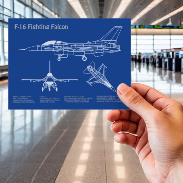 Postal F-16 Fighting Falcon - Planes de Planes de Plano d (Subido por el creador)