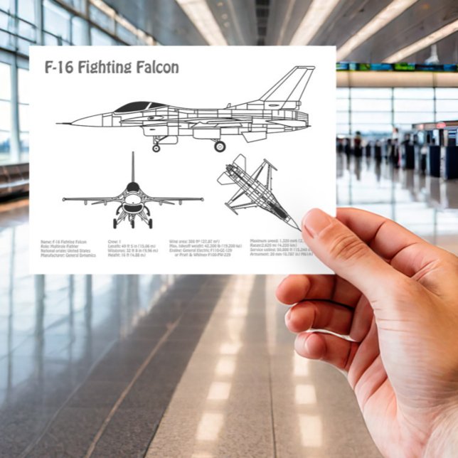 Postal F-16 Luchando contra el Halcón - Planes de huella  (Subido por el creador)