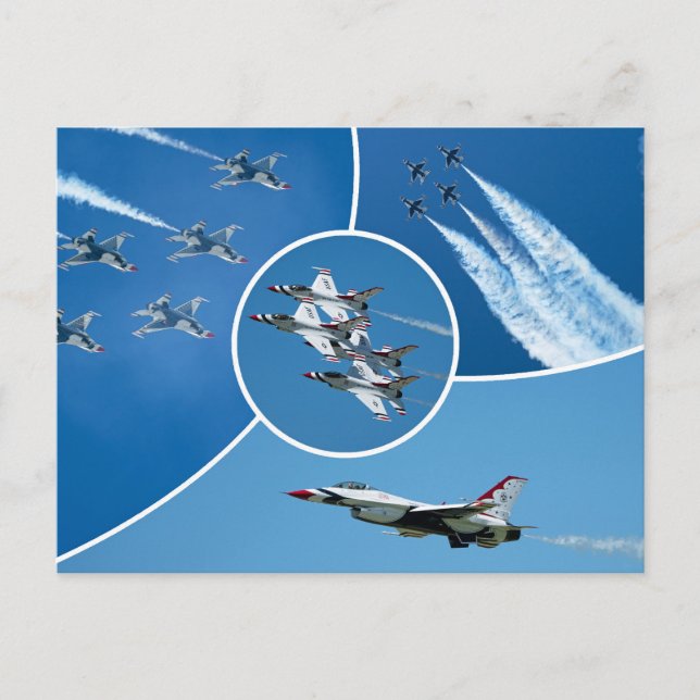 Postal F-16 Thunderbirds de la Fuerza Aérea de EE. UU. (Anverso)