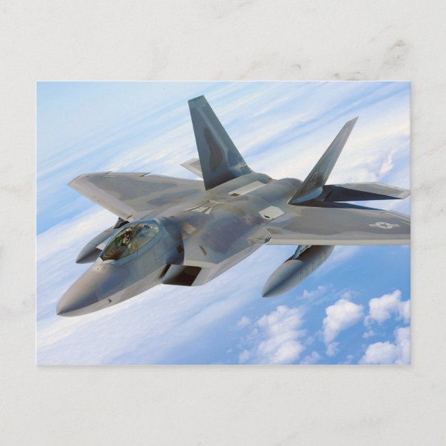 Postal F-22 Raptor militar Jet (Anverso)