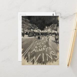Postal F Amor de Hielo Siempre Gana Escena Callejera