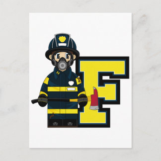 Postal F es para el Personalizado Fireman