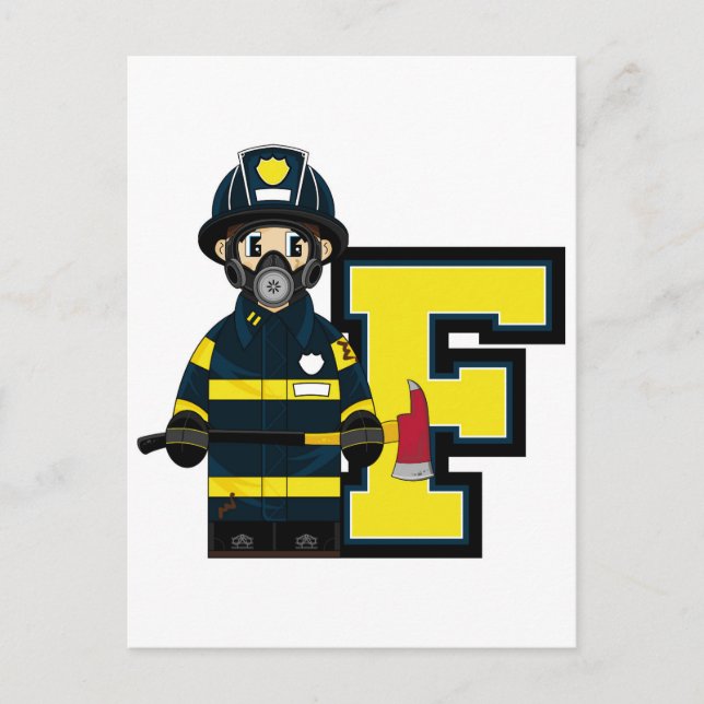 Postal F es para el Personalizado Fireman (Anverso)