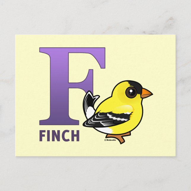 Postal F es para Finch (Anverso)