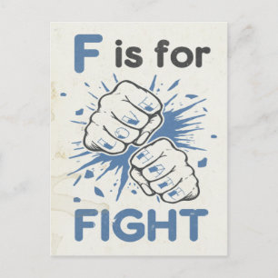 Postal F es para la lucha