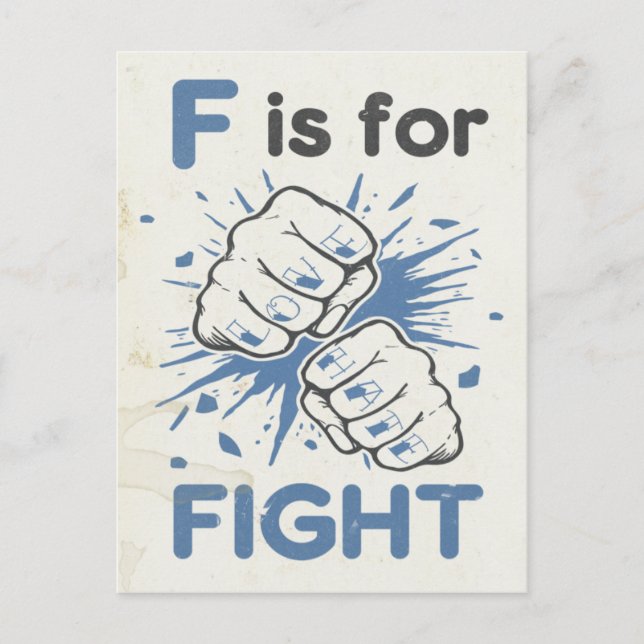 Postal F es para la lucha (Anverso)