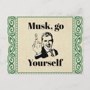 Postal F You Musk Postcard