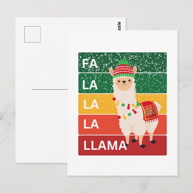 POSTAL FA LA LA LLAMA (Anverso / Reverso)