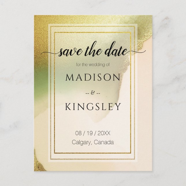 Postal Fab Chartreuse 🤵 Boda de presupuesto audaz y eleg (Anverso)