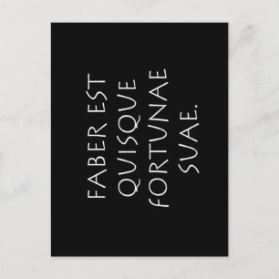 Postal Faber est quisque fortunae suae