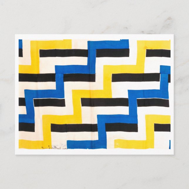 Postal Fabric simultáneo | Sonia Delaunay | (Anverso)