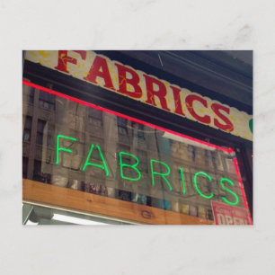 Postal Fabric Store Neon Rótulo Garment District New York