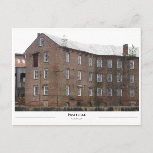 Postal Fábrica de algodón de Pratt - Prattville Alabama (Anverso)