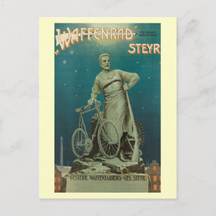 Postal Fábrica de Bicicletas Steyr Waffenrad, c.1900 Vint