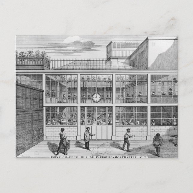 Postal Fábrica de cartuchos de escopeta, Usine Chaudun (Anverso)