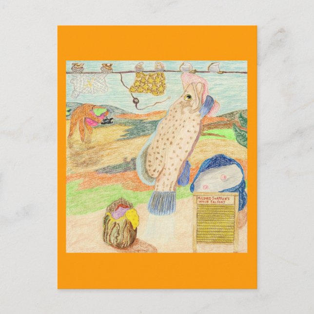 Postal Fábrica de lavado de pez espada (Anverso)