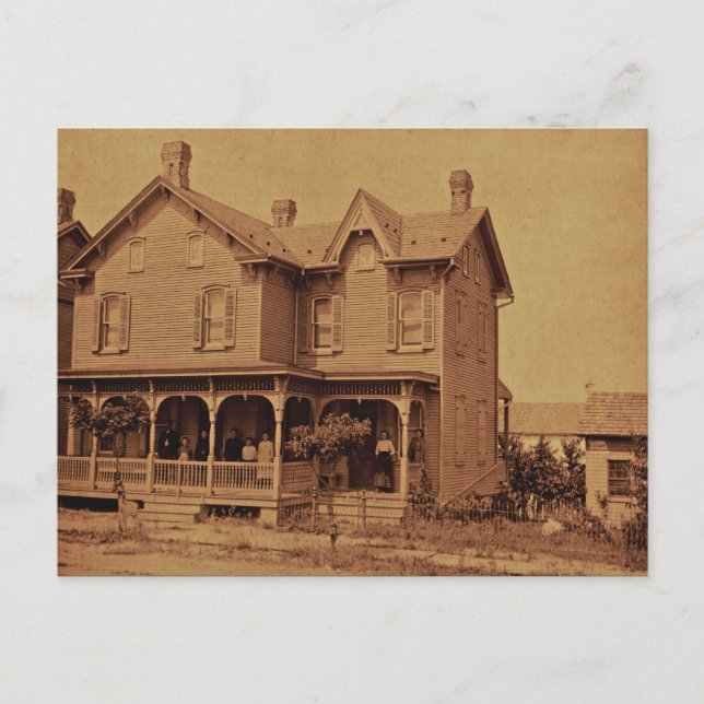 Postal Fabricación de cigarros de Flinchbaugh, León Rojo, (Anverso)