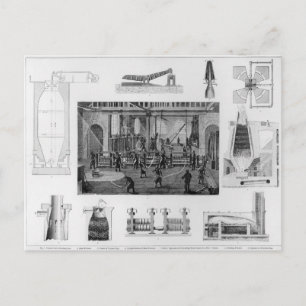 Postal Fabricación de hierro con una visión general del h
