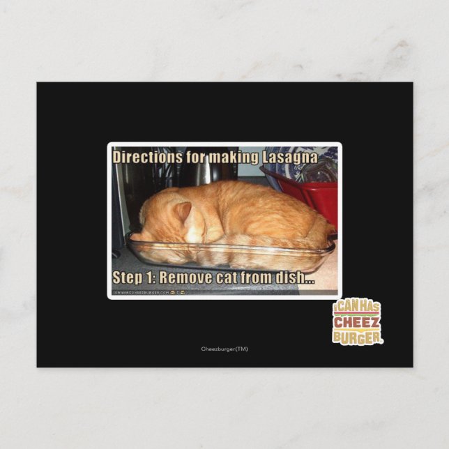 Postal Fabricación del lasagna (Anverso)