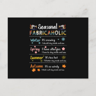 Postal Fabricahólico Estacional Invierno Primavera Verano