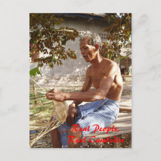 Postal Fabricante de cestas en la aldea Prie Khmeang