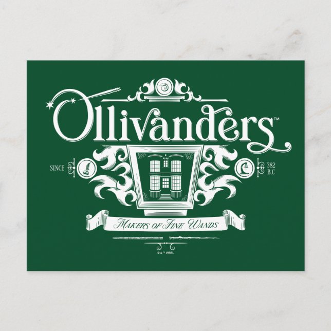 Postal Fabricantes OLIVANDERS™ de varas finas (Anverso)
